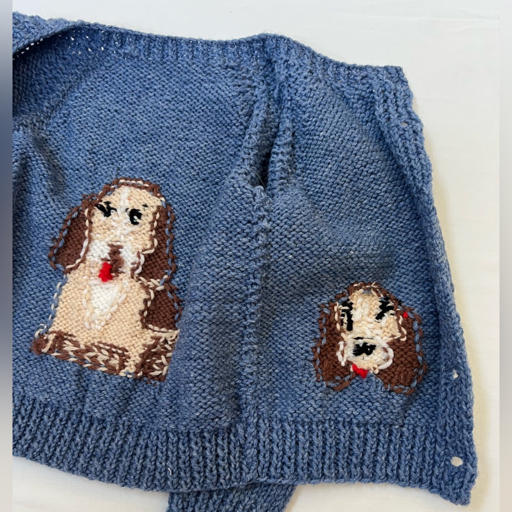 Like NEW Cardigan Sweater Puppy Dogs Toddler Size 9 Months Baby Blue Unbranded - Picture 14 of 16